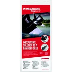 Megaware 27071 Skegguard™ Skeg Protector, motor's skeg, marine grade stainless steel, wear tab, drain hole, easy installation, 3-Year Warranty, Mercury, Honda, Mariner, Nissan/Tohatsu, boating experience, worry-free boating.