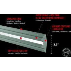 KeelGuard Pontoon Guard™, Gray, Megaware PontoonGuard, 3M adhesive, 1/4" thick, ultra-tough polymer, 3M reflective strip, 22'-25' boats