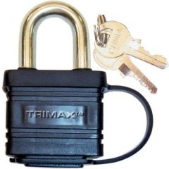 Trimax Solid Brass Waterproof Padlock, Keyed Alike