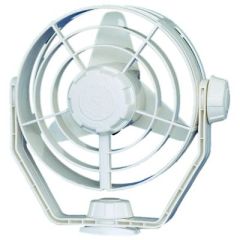 Hella 12V Two Speed "Turbo" Fan, White, cabin cooling, bridge window defogging, low-noise operation, impact-resistant housing, plastic impeller, 12-volt voltage, compact size, Hella brand, ventilation upgrade