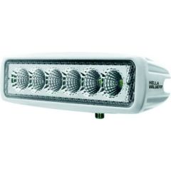 Hella 357203051 Valuefit Mini Light Bar, White, high intensity LEDs, Multivolt 10-30V DC compatibility, durable die-cast aluminum housing, flood light feature, professional look