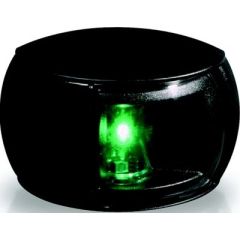 Hella NaviLED® Starboard Light, Green Side Light, Boat Navigation Light, LED Lamp, Multivolt System, Waterproof Light, Impact Resistant, 2nm Visibility, Black Housing, Clear Lens, Power Saving Technology, Long Service Life, Boat Safety, Aesthetic Design