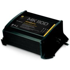 Battery Charger, MK106D 1-Bank 6A, marine charging, microprocessor-based design, batteries, multi-stage charging, on-board chargers, aluminum construction, saltwater applications, safety features, 12V/6 cell batteries, FCC compliant, UL listed, Minn Kota,