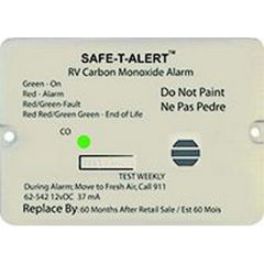 Safe-T-Alert 62542 62 Series Carbon Monoxide Alarm, Flush Mount, White, RV Safety, Compact Design