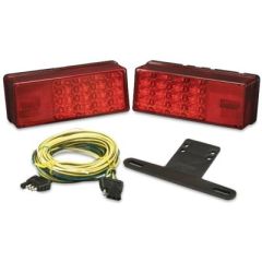 LED Low Profile Tail Lamp Kit, vehicle tail lights, LED technology, long-lasting performance, energy consumption, installation, trailer wiring harness, car wiring harness, license plate bracket, compact design, aesthetics, Fulton/Wesbar, safety, style, re