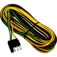 4-Way Flat, 25' Wishbone Connector, trailer connection, Fulton/Wesbar, harness, towing adventures, 4-flat trailer end, secure connection, wishbone harness, ground wire, towing experience, high-quality product