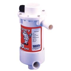 Shurflo Bait Sentry Mag-Drive Livewell Pump, Livewell Pump, Magnetic Drive Technology, Livewell Pumping, Anti-Airlock Feature, Dual Port Design, Washdown Pump, Magnetically Driven Impeller, 40-Gallon Tanks, 800 Gallons per Hour, Marine Electrical Systems,