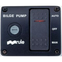 Rule 3-Way Bilge Panel, Lighted Rocker Switch Panel