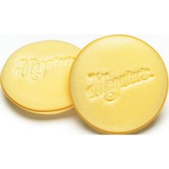 Foam Applicator Pads, Wax Applicator Pads, Meguiars, Inc., car enthusiast, professional detailer, fiberglass, clear plastic, bright metal, machine washable, disposable applicators, 4-1/2", wax, polish, precise application, foam material, showroom-worthy s