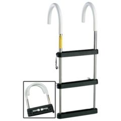 Garelick EEz-In Telescoping Stainless Steel Gunwale Hook Ladder, durable marine ladder