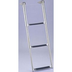 Garelick EEz-In Over Platform Telescoping Ladder, 4-Step, boating ladder, marine ladder