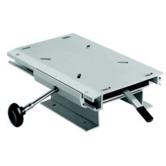 Low Profile Seat Slide, Locking Swivel, boat seat, helm seat, boat accessory, wobble-free design, anodized aluminum, stainless steel hardware, Garelick, marine environment, boat owner, comfort, convenience, relaxation, durable construction, versatile, hig