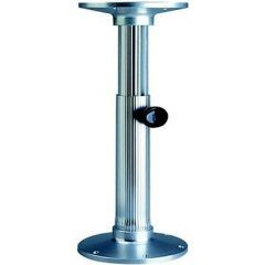 Garelick 75225 Adjustable Table Base, Anodized Finish, Boat or RV, Convert Dinette, Sleeping Space, Stanchion Tube, Marine Accessories, Adjustable Height, Mounting Plate