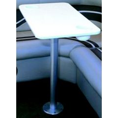 Garelick EEz-in 75349 Stowable Pedestal System, White Polymer Table Top