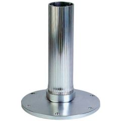 Garelick™ EEz-in Fixed Overall Height 2.875" Seat Base, Ribbed Stanchion, Satin Anodized Finish, Boating Needs, Seating Solution