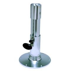 Garelick EEz-in Blue Water Adjustable Height Seat Base, Ribbed Stanchion, Satin Anodized Finish, Positive Pin Lock, Stainless Steel Pin, Boating Adventure, Marine Conditions, Garelick Quality, Seat Base Upgrade, Comfort and Durability.
