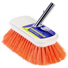 Swobbit SW77350 Cleaning Brush, Orange, Poly Blocks, Flared Bristles, Teak, Non-skid, Marine Vessel, Automobile, RV, Aviation Equipment, Corrosion-resistant Staples, Wrap-around Safety Bumper, Uni-Snap System, Professional-grade, High-quality, Efficient C