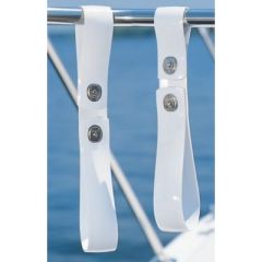 Taylor Tidy-Ups Vinyl Line Holder, White, Boat railing, Outdoor organization