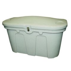 Stow N' Go Dock Box, 67" Sandstone, outdoor storage, UV-resistant polyethylene resin, weatherproof seal, Taylor Color, durable box, pool toys, patio cushions, dock accessories, elegant design, functional storage, weather-resistant, high-quality craftsmans