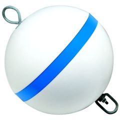 Taylor Traditional Sur-Moor Mooring Buoy, White Reflective, Galvanized Hardware, Puncture-Proof, 3-Year Warranty