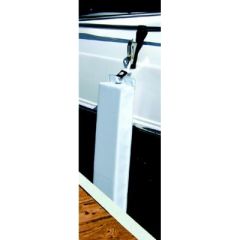 Taylor 338 Vinyl Covered Contour/Flat Fender, 26" White, boat protection, marine accessories