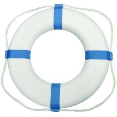 Taylor 25" Decorative Ring Buoy, White/Blue