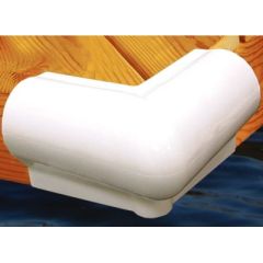 Taylor 90° Vinyl Corner Bumper, White, boat protection, marine accessories