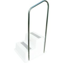 Dock Step Railing, Double Tread, UV resistant polyethylene, non-slip pad, handrails, Taylor, sturdiness, durability, safety, convenience, functionality, space-saving