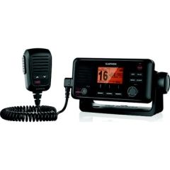 Garmin 0100209600 VHF 115 Marine Radio, Black, emergency situations, distress calling, marine technology, safety, communication device, marine channels, NOAA weather channels, NMEA integration, rapid rescue