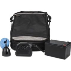 Garmin 0101267600 Large Portable Ice Fishing Kit, winter fishing, CHIRP transducer, traditional sonar scanning, precision fishing, battery charger, easy transportation, foam float, rechargeable battery, power cable, STRIKER, fishfinder, ECHOMAP combo unit