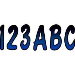 Hardline Series 200 Registration Kit, Cursive Font, Color Gradations, Boat Decals, PWC Decals, Snowmobile Decals, Factory Matched Colors, UV Coated Finish, Legal Size Decals, Easy Application, Blue Metallic/Black Combination, Precision Craftsmanship, Vehi