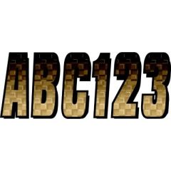 Hardline Series 300 Registration Kit, Carbon Fiber, Block Font, Color Gradations, Boat, PWC, Snowmobile, UV Coated, Scratch Resistant, Factory Matched