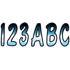 Hardline Series 200 Registration Kit, Cursive Font, Color Gradations, Boat Decals, Snowmobile Decals