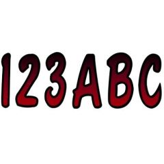 Hardline Series 200 Registration Kit, Cursive Font, Color Gradations, Boat Decals, Snowmobile Decals, PWC Decals, UV Coated Finish, Factory Matched Colors, Scratch Resistant, Fuel Resistant, Compliance Decals, Hardline Products, Burgundy/Black Kit