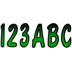 Hardline Series 200 Registration Kit, Cursive Font, Color Gradations, Boat Decals, PWC Decals, Snowmobile Decals, UV Coated Finish, Factory Matched Colors, Legal Size, Peel and Stick, Forest Green/Black, Quality Manufacturing