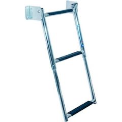Transom Mount 3-Step Ladder, Telescoping Feature