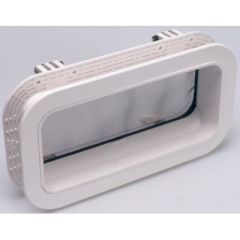 Beckson PO512-WC-10 Self-Drain Opening Port, White w/Clear Lens, boat drainage, efficient installation