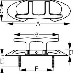 SeaDog 041404 Folding Stud Mount Cleat, Investment Cast 316 Stainless Steel