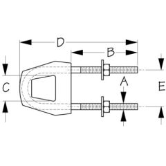 Twin Shank Bow Eye, boat bow eye