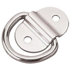 Folding Pad Eye, SS 2", rigging, tie-down, cargo securing, stamped 304 stainless steel, D-ring, corrosion-resistant, folding design, versatile, installation, RH fasteners, Sea-dog line, marine hardware, dimensions, attachment point, upgrade, quality, perf