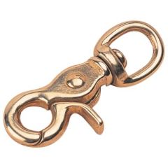Sea-Dog 1398001 Trigger Snap, Brass, secure hinged snap hook, durable sand cast brass, spring-loaded bolts, easy-open thumb lever, 360° swivel strap eye, Sea-dog line, marine products, A 2-11/16", B 7/16", C 1/2", upgrade snapping game.