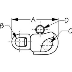 Sea-Dog 142900 Swivel Eye Snap Shackle, marine equipment