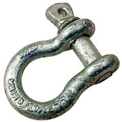 Galvanized Shackle-Load Rated, 7/16", heavy-duty load handling, high-quality, durable construction, hot dip galvanized, drop forged steel, screw pin closure, Federal Spec. RR-C-271b, maximum load capacity, corrosion resistance, marine environments, profes