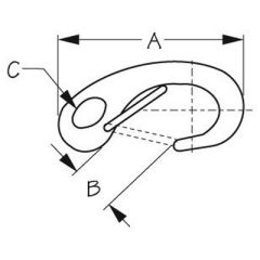 2" Spring Gate Snap Hook, Marine Grade Stainless Steel