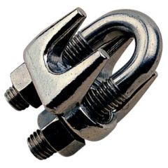 Sea-Dog 159510 Stainless Wire Rope Clip, 10mm Wire Size, corrosion-resistant stainless steel, U-bolt and saddle design, uncoated wire rope, metric threads, Sea-dog line, durable and reliable, secure connection, optimal performance.