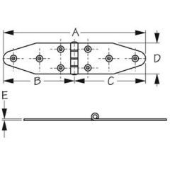 Heavy-Duty Strap Hinge, durable hinge