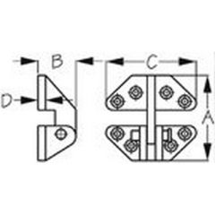 SeaDog 205280 Hatch Hinge, Investment Cast 316 Stainless Steel