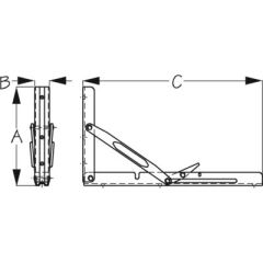 SeaDog 2213501 Light-Duty Folding Table Support Bracket, high-quality stamped stainless steel, heavy-duty construction, innovative folding design, secure surface, stable table, durable support, heavy items, reliable brackets, easy installation, marine har