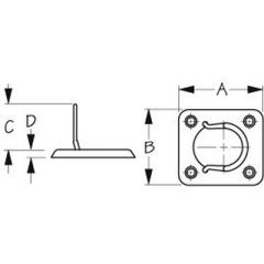 Stainless Surface Mount Lift Ring, marine hardware