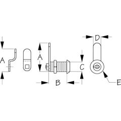 Stainless Cam Lock, locking assembly